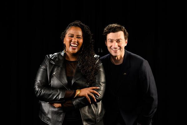 Aneesa Folds and Bryce Pinkham star as a street hustler and a commodities trader whose lives are forcibly swapped in the Alliance Theatre’s world premiere of the musical “Trading Places.”
Courtesy of Greg Mooney