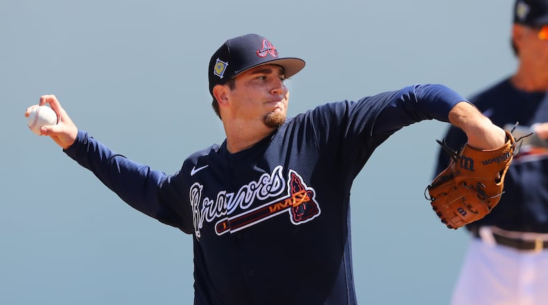 Braves reliever Luke Jackson underwent Tommy John surgery Wednesday in Texas. (Curtis Compton / Curtis.Compton@ajc.com)