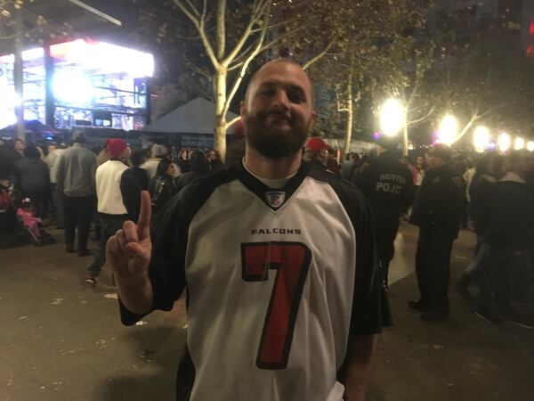  Cameron Cook proudly sports his No. 7 jersey. Photo: Jennifer Brett, jbrett@ajc.com