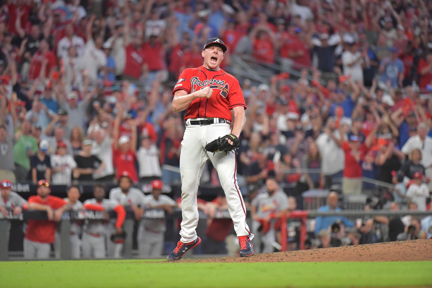 Photos: Braves bounce back, shut out Cardinals in Game 2 of playoffs