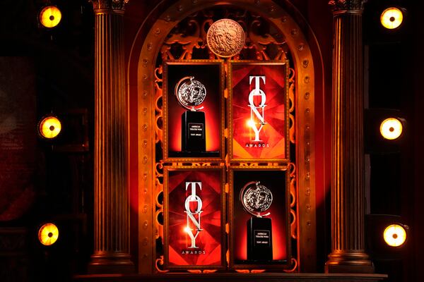 FILE -The stage appears at the 76th annual Tony Awards on Sunday, June 11, 2023, at the United Palace theater in New York. (Photo by Charles Sykes/Invision/AP, File)