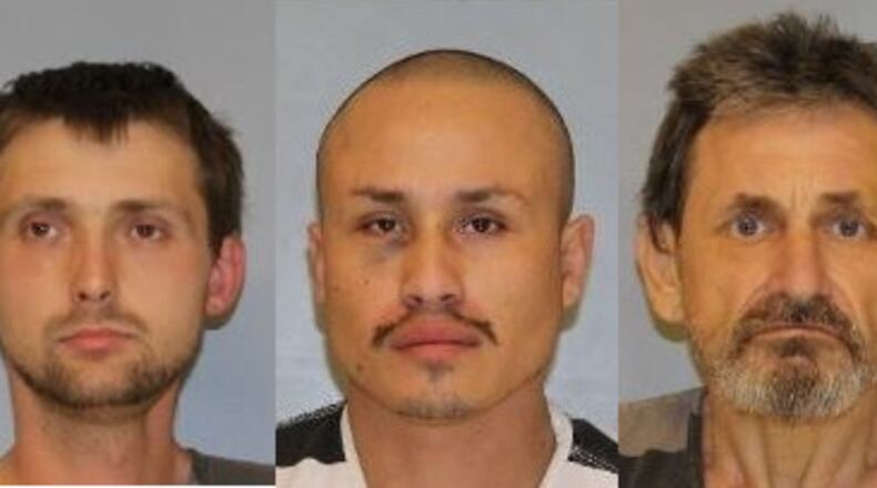 Left to right: Paul Matthew Gilleland, Juan R. Fuentes-Contreras and Randy Carl Smallwood.