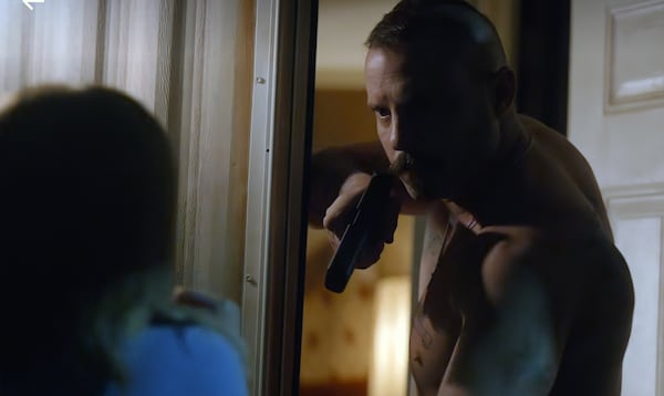 Milligan makes his grand entrance with full frontal nudity as Kyle during the fifth episode of Season 1 of "The Hunting Wives" on Netflix. (Netflix screenshot)