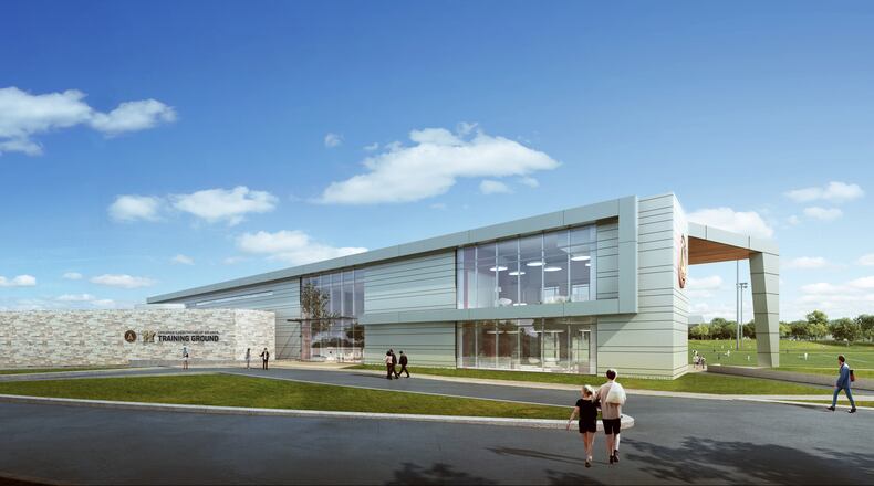 An artist’s rendering of a sign in front of Atlanta United’s training ground. (Atlanta United)