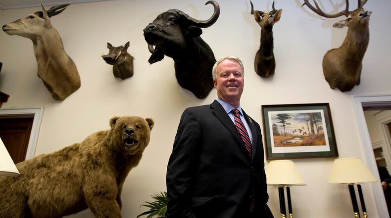 Paul Broun in his office during his Washington days. AJC file