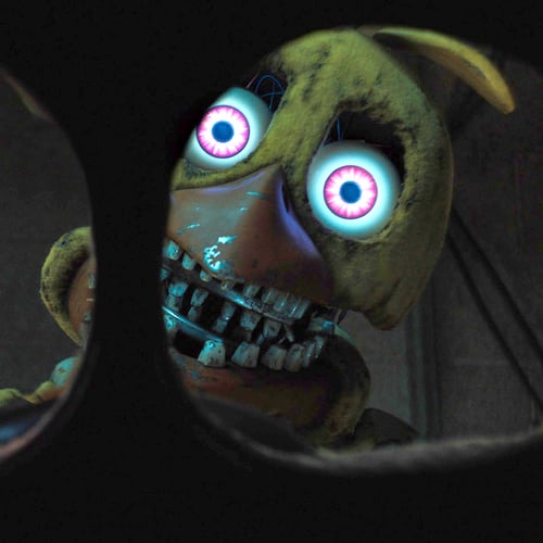 This image released by Universal Pictures shows a Withered Chica in a scene from "Five Nights at Freddy's 2." (Ryan Green/Universal Pictures via AP)