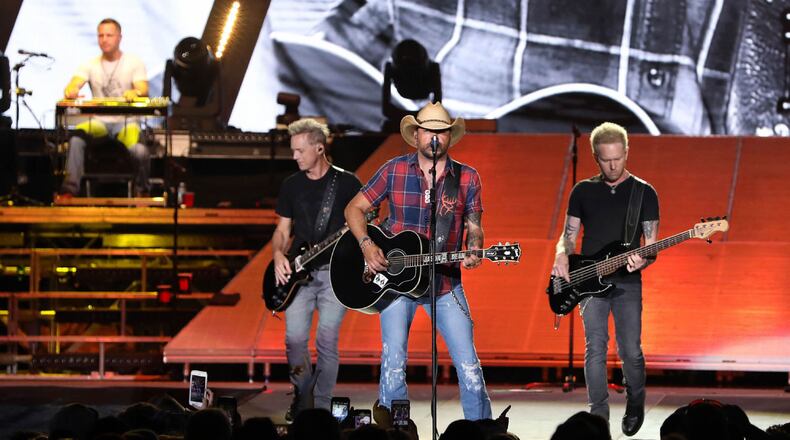 Jason Aldean brought his High Noon Neon Tour to sold out SunTrust Park on Saturday, July 21, 2018, with openers Hootie & the Blowfish, Luke Combs and Lauren Alaina. Some people enjoyed it too much.