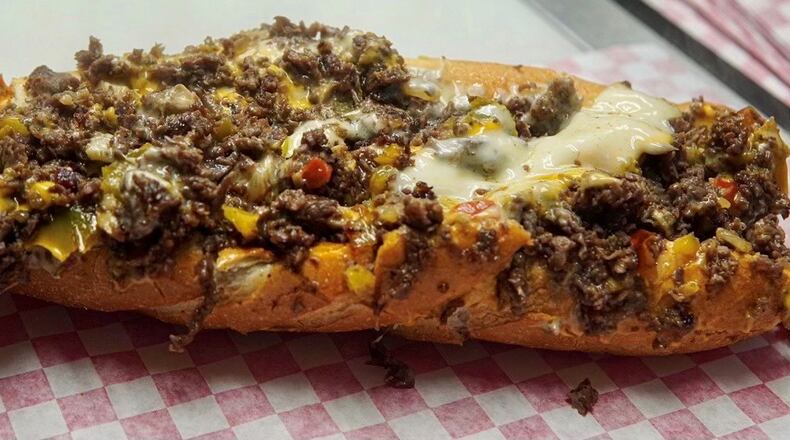 The Dave’s Way cheesesteak from Big Dave’s is with loaded beef, mushrooms, onions, sweet peppers, banana peppers, and three cheeses: American, provolone, and cheese whiz. / Courtesy of Big Dave's Cheesesteaks