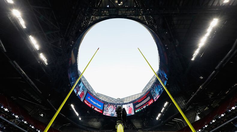 Atlanta’s Mercedes-Benz Stadium will host the 2018 College Football Playoff National Championship on Jan. 8. (Photo by Kevin C. Cox/Getty Images)