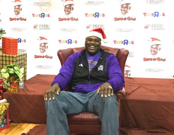 Shaq loves getting into the holiday spirit! Photo: Jennifer Brett