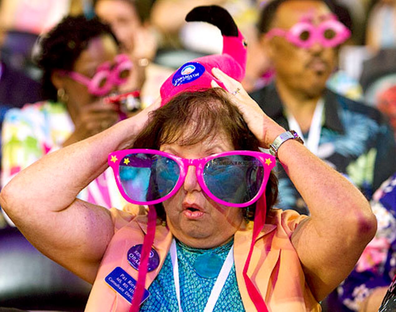 At Democratic convention, the hats are the thing
