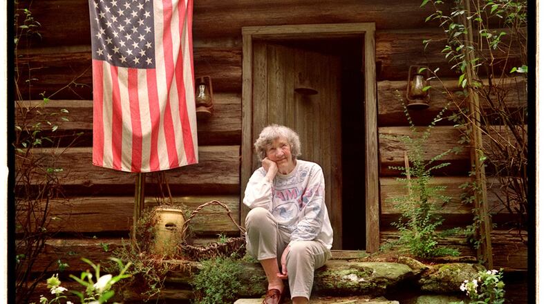 Sibley at her Sweet Apple cabin. File photo