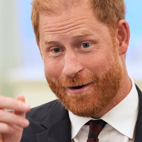 Britain's Prince Harry, the Duke of Sussex, speaks at a roundtable about support for veterans, Wednesday, Aug. 19, 2026, in Washington. (AP Photo/Alex Brandon)