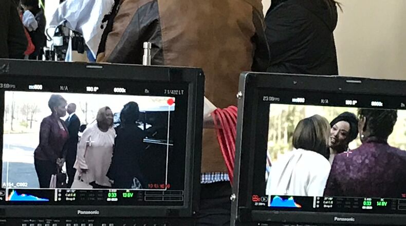 At House of Hope in Decatur, "Greenleaf" on March 13, 2018 shot scenes with both Iyanla VanZant and Patti LaBelle with Lynn Whitfield.