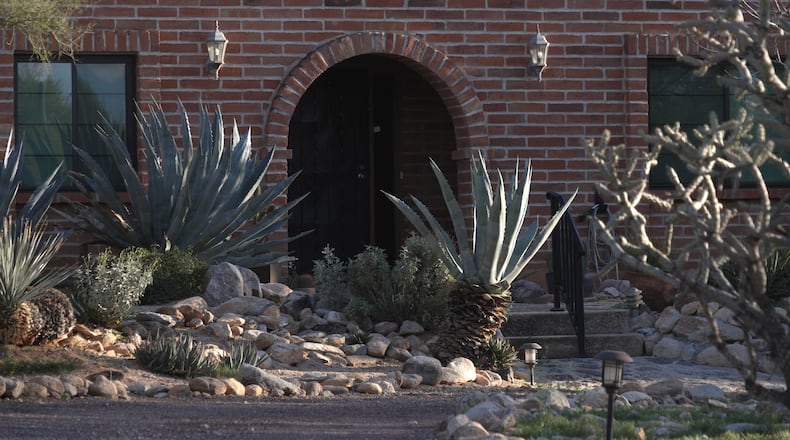 Nancy Guthrie’s home in Tucson, Ariz., on Saturday, Feb. 7, 2026 (AP Photo/Ty ONeil)
