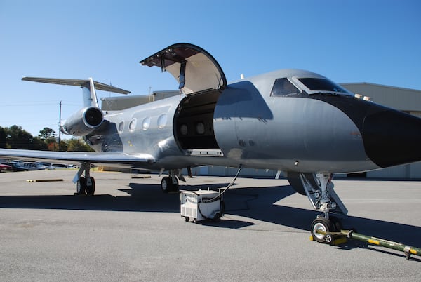 A specially modified Phoenix Air Gulfstream jet was used for missions like the flight with Dr. Kent Brantly on board. (Courtesy of Phoenix Air)