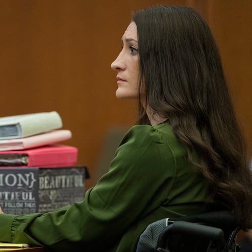 Lindsay Clancy listens during her murder trial Wednesday, Aug. 19, 2026, in Plymouth, Mass. (Amanda Sabga/The Boston Herald via AP, Pool)