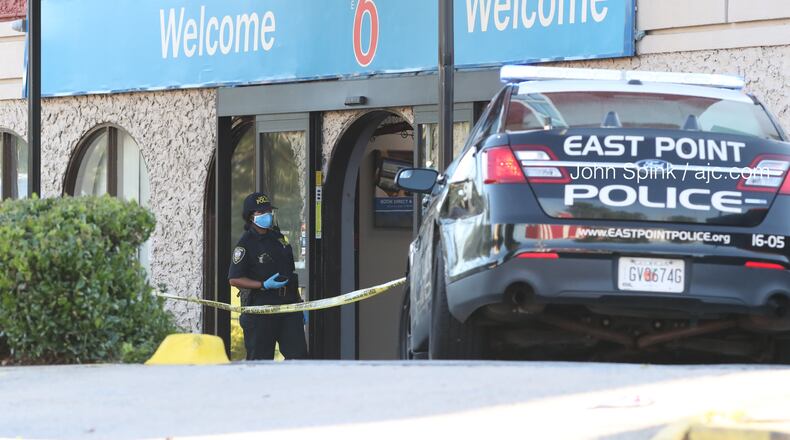East Point police investigated the shooting Thursday morning at the Motel 6 on Virginia Avenue.