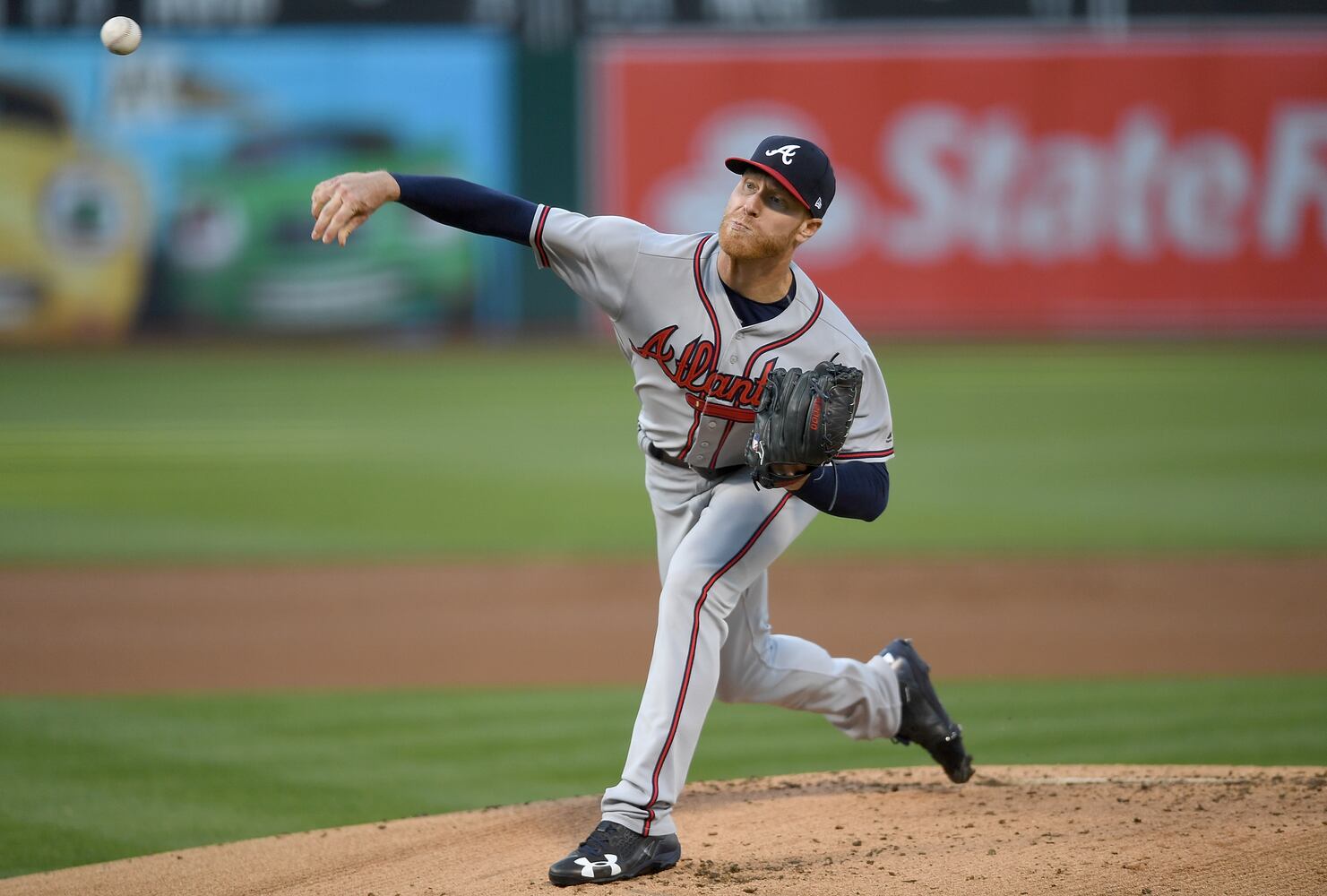 Photos: Braves’ Mike Foltynewicz dominates A’s, just misses no-hitter