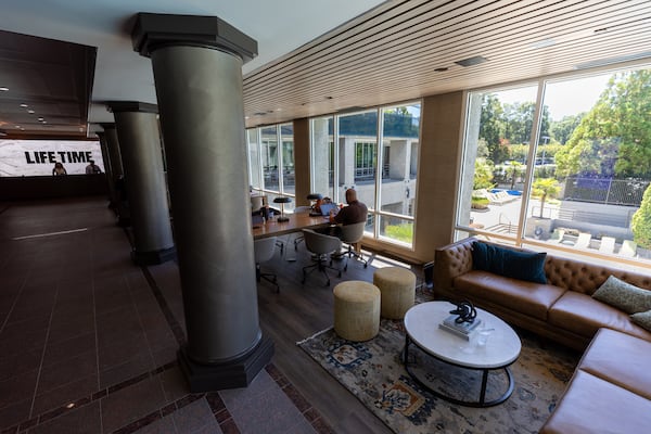 A view inside the Life Time Perimeter athletic club in Sandy Springs. (Arvin Temkar/AJC 2025)