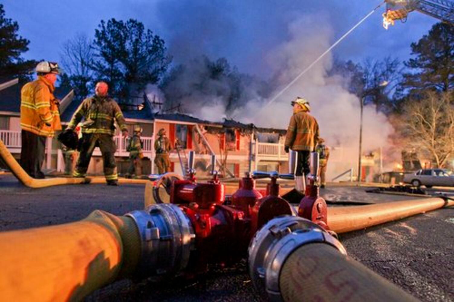 Fire at Spaulding Hills apartments in Norcross