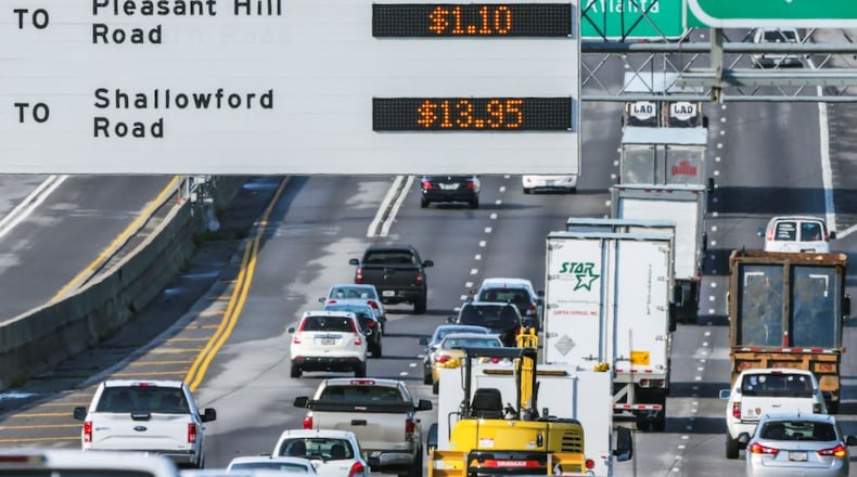 A 10-mile extension of the I-85 express lanes in Gwinnett County will open early Saturday.