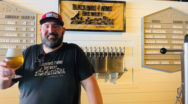Owner and brewmaster Matt Williams is working to keep the doors open at Blackbird Farms Brewery. / Bob Townsend for the Atlanta Journal-Constitution