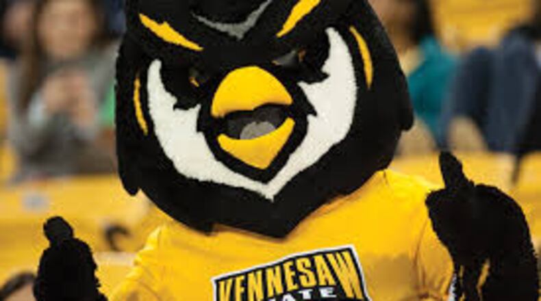 Kennesaw State’s baseball team’s mascot Scappy the Owl.