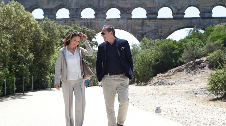 Diane Lane and Arnaud Viard star in “Paris Can Wait.” Contributed by Roger Arpajou/Sony Pictures Classics