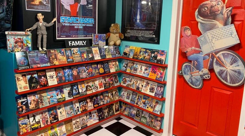 Anthony SantAnselmo of Woodstock built out a children's rental nook in what is normally the mudroom in his basement. RODNEY HO/rho@ajc.com