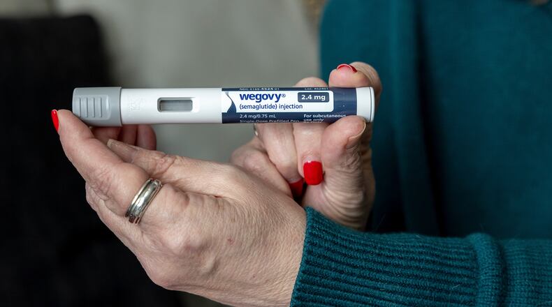 FILE - A dose of Wegovy, a drug used for weight loss, is displayed on March 1, 2024, in Front Royal, Va. (AP Photo/Amanda Andrade-Rhoades, File)