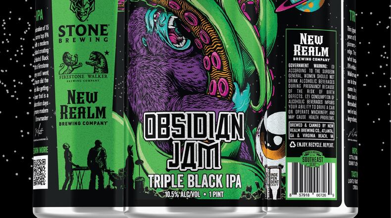 Obsidian Jam is big, bold Triple Black IPA. / Courtesy of New Realm Brewing.