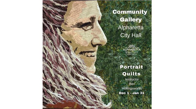 Alpharetta's Portrait Quilts is on display in the Community Gallery at City Hall, 2 Park Plaza. COURTESY CITY OF ALPHARETTA
