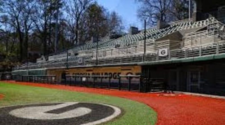 This is a photo of UGA's Foley Field, the Bulldogs' baseball stadium in Athens.