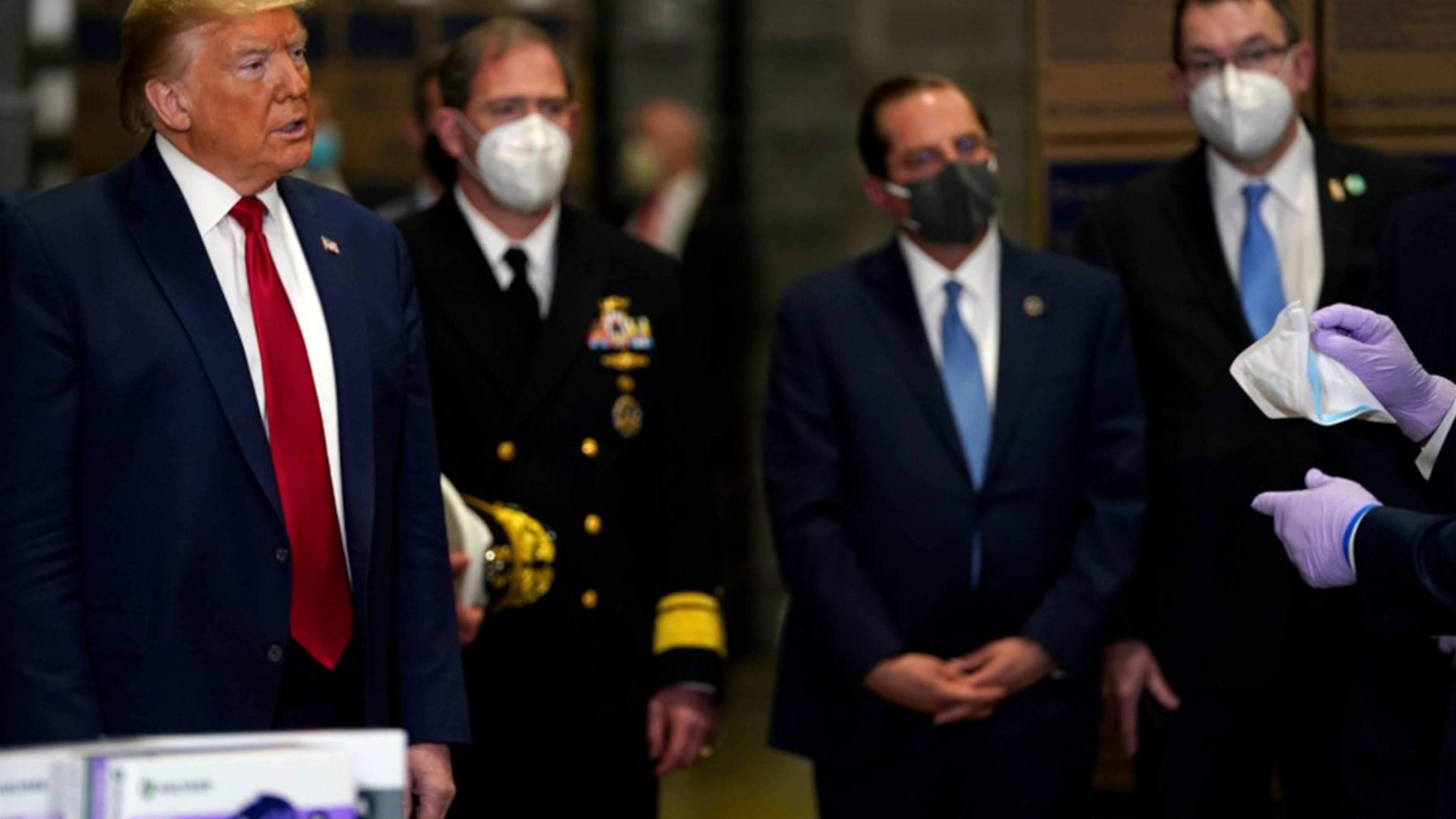 President Donald Trump (left) initially praised the COVID-19 vaccine and the administration's efforts to distribute the vaccine in "Operation Warp Speed." (AP file)