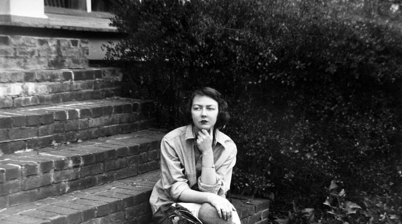 Flannery O'Connor sitting on the steps of her home in Milledgeville, Georgia, in 1959. O'Connor is the subject of a new documentary film called "Flannery."