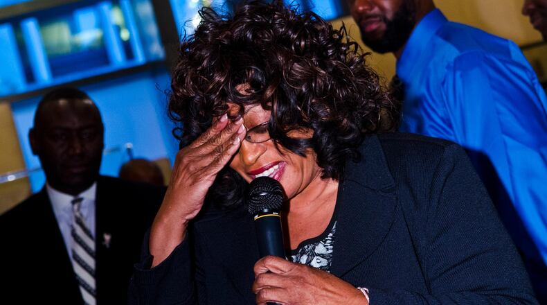 Former Florida Congresswoman Corrine Brown(D-FL) is pictured here during a fundraising event in Washington, D.C., in 2012. Brown reported to a federal prison in Florida on Monday to serve a 5-year term on fraud and other charges.