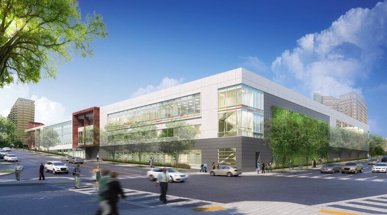 A rendering of the Georgia Proton Treatment Center scheduled to open in late 2018.