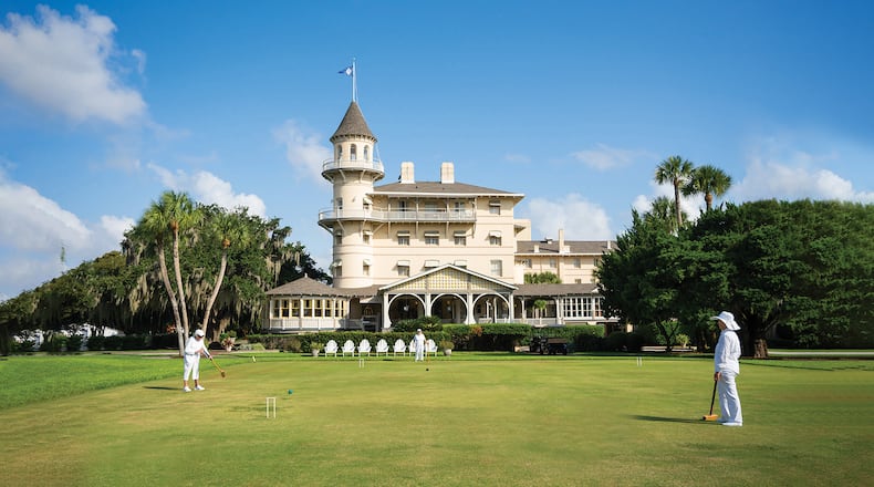 Croquet on the lawn is a long-standing tradition at the Jekyll Island Club in Georgia. 
Courtesy of Jekyll Island Club.