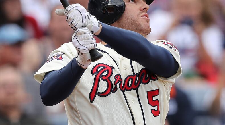 Braves slugger Freddie Freeman will play for Canada in the World Baseball Classic in March. His late mother was Canadian and he’ll play for Canada to honor her. (Curtis Compton /ccompton@ajc.com)