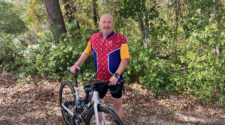 Don Belisle has raised thousands of dollars for cancer research by participating in extreme bicycle rides, including an annual race for Paceline. (Charmain Brackett/Augusta Good News)