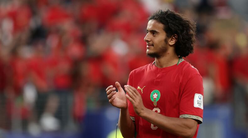 Morocco's Ayyoub Bouaddi claps as he leaves the pich following a tie in the World Cup Group C soccer match between Brazil and Morocco in East Rutherford, N.J., Saturday, June 13, 2026. (Adam Hunger/AP)