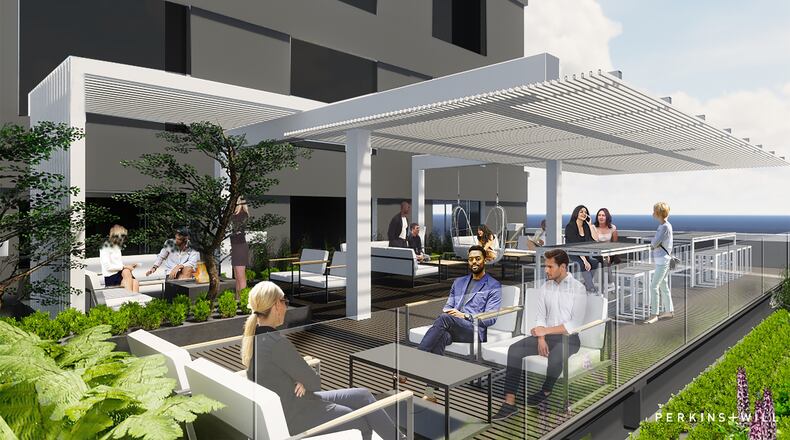 Renovations at Resurgens Plaza in Buckhead will include a 2,500-square-foot rooftop terrace on the 14th floor.