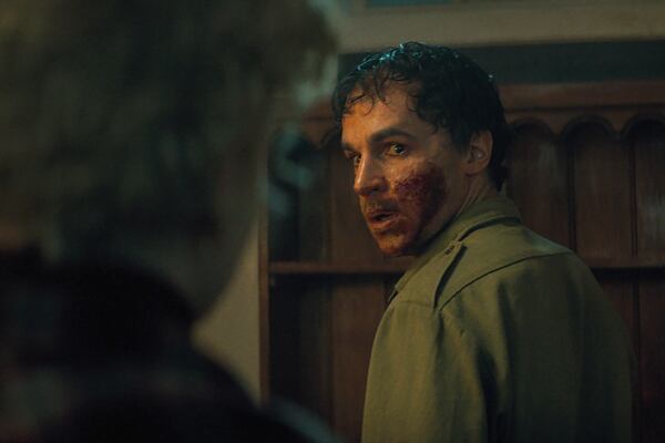 This image released by Universal Pictures shows Christopher Abbott in a scene from "Wolf Man." (Universal Pictures via AP)
