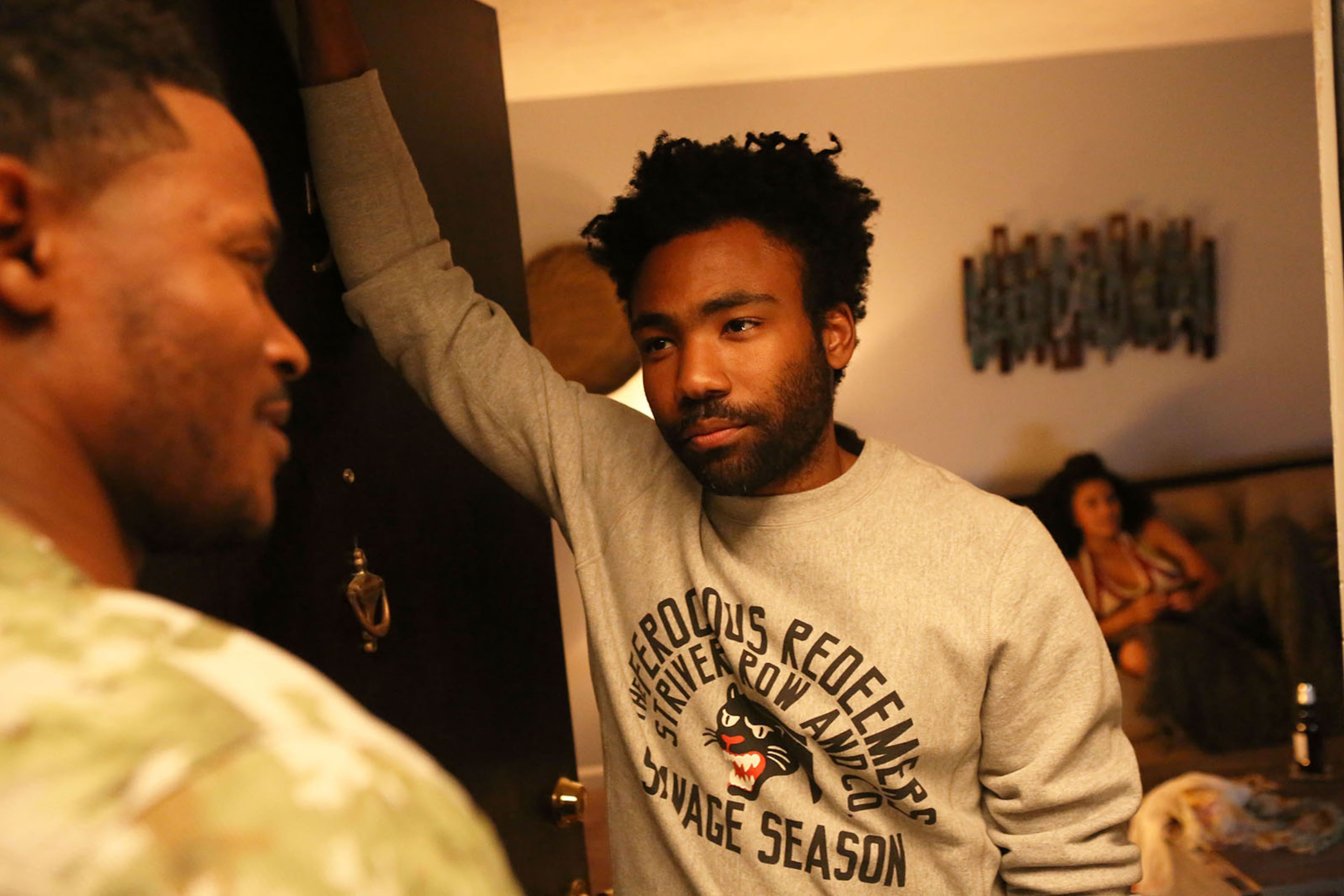 “Atlanta” creator and star Donald Glover, right. (Quantrell Colbert/FX/TNS)