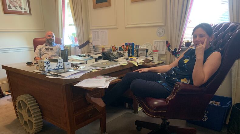 Clay and Beth Neely, co-publishers of The Newnan Times-Herald. Jim Galloway, jgalloway@ajc.com