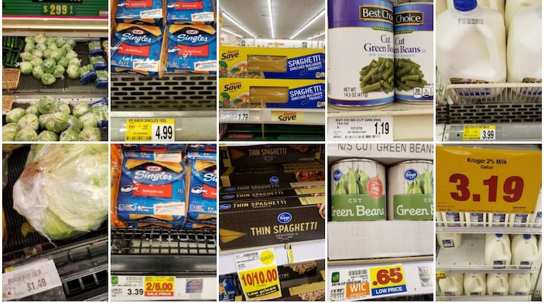 With fewer grocery stores — and thus, less competition — residents in the southwest Georgia city of Dawson pay more for food than their counterparts in metro Atlanta. They also rely more on food stamps, but their benefits don’t go as far when they’re buying items such as iceberg lettuce, American cheese, spaghetti, grean beans and milk. (Photo by Maya T. Prabhu)