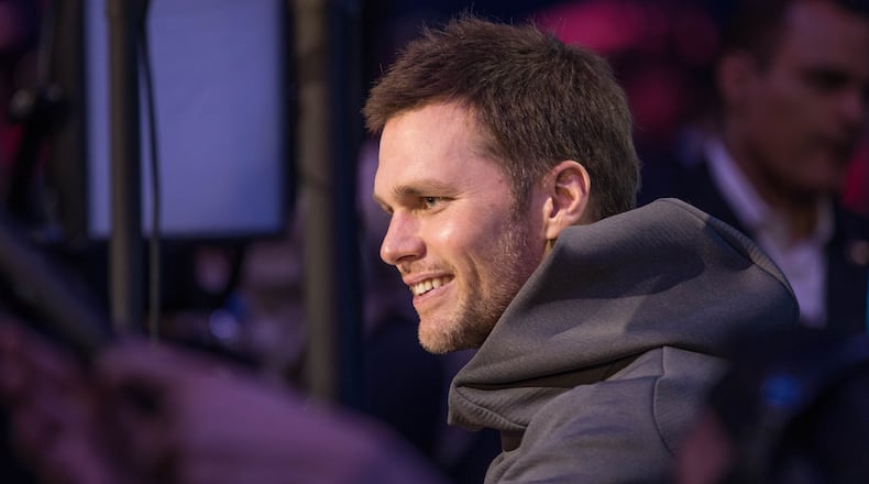New England Patriots quarterback Tom Brady during Super Bowl Opening Night at State Farm Arena on Monday, Jan. 28, 2019, in Atlanta. BRANDEN CAMP/SPECIAL