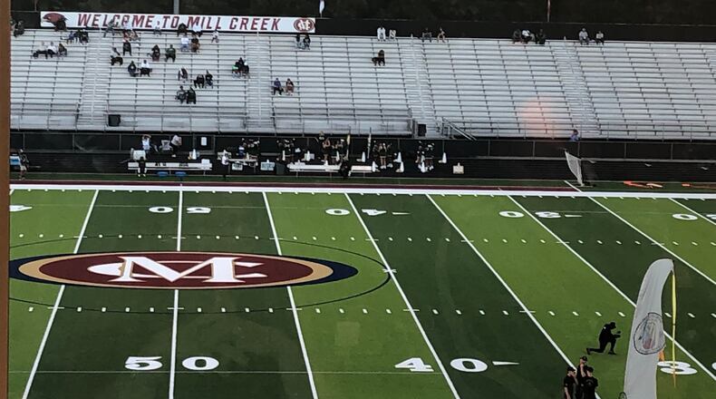Mill Creek hosted the game between the No. 2 Hawks and No. 8 Grayson. Mill Creek won 28-14 on Sept. 24, 2021.