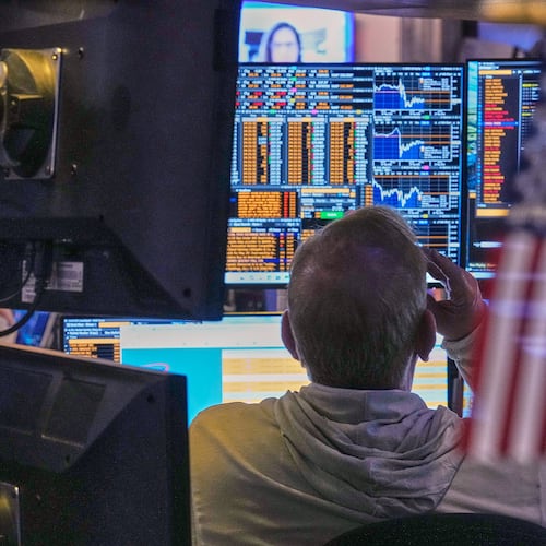 Trader Richard Cohen works on the floor of the New York Stock Exchange, Friday, May 29, 2026. (AP Photo/Richard Drew)